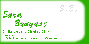 sara banyasz business card